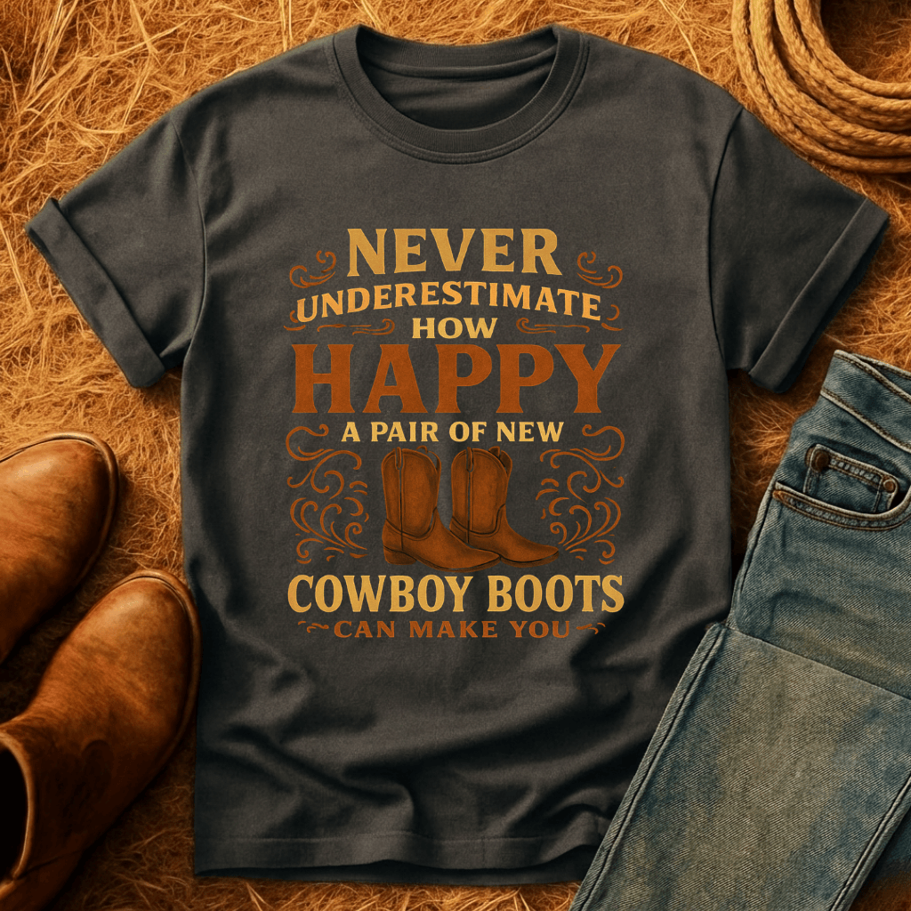 Happy New Cowboy Boots T-Shirt