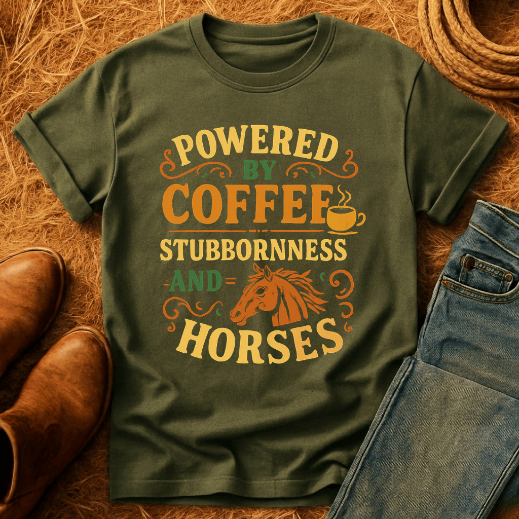 Coffee, Stubbornness & Horses T-Shirt