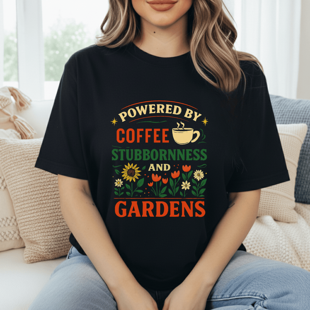 Coffee, Stubbornness & Gardens T-Shirt