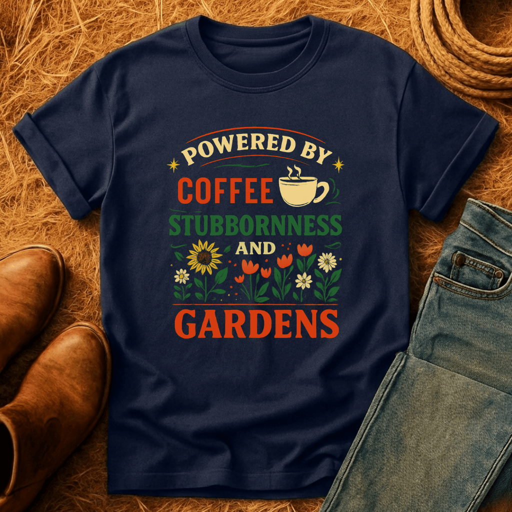 Coffee, Stubbornness & Gardens T-Shirt