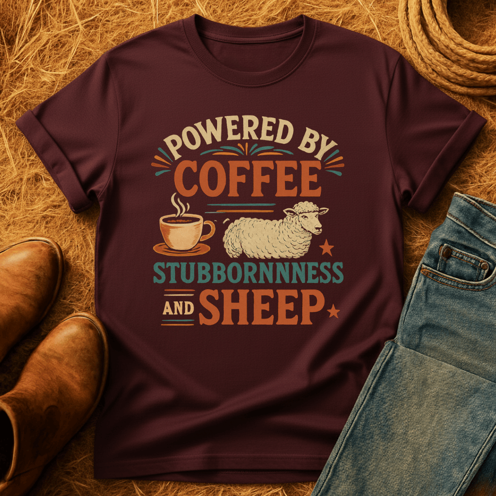 Coffee, Stubbornness & Sheep T-Shirt