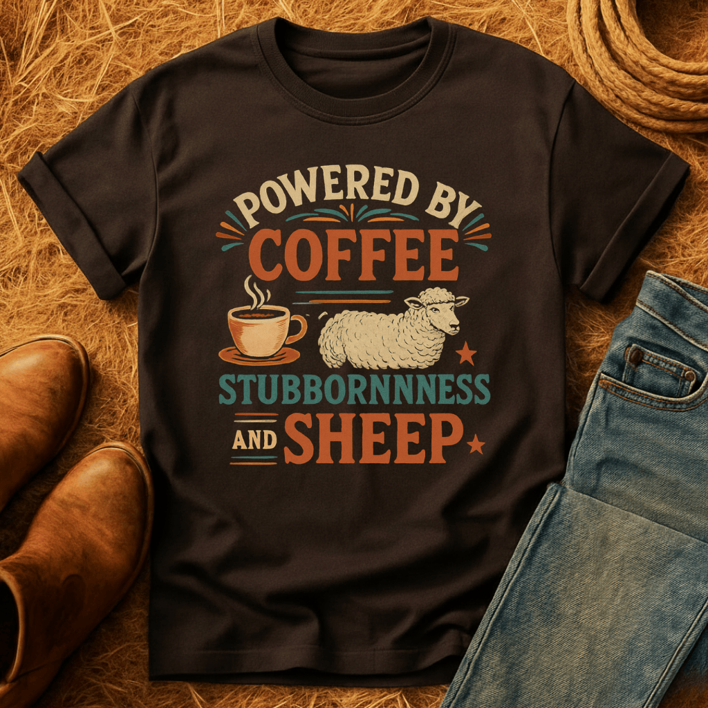 Coffee, Stubbornness & Sheep T-Shirt
