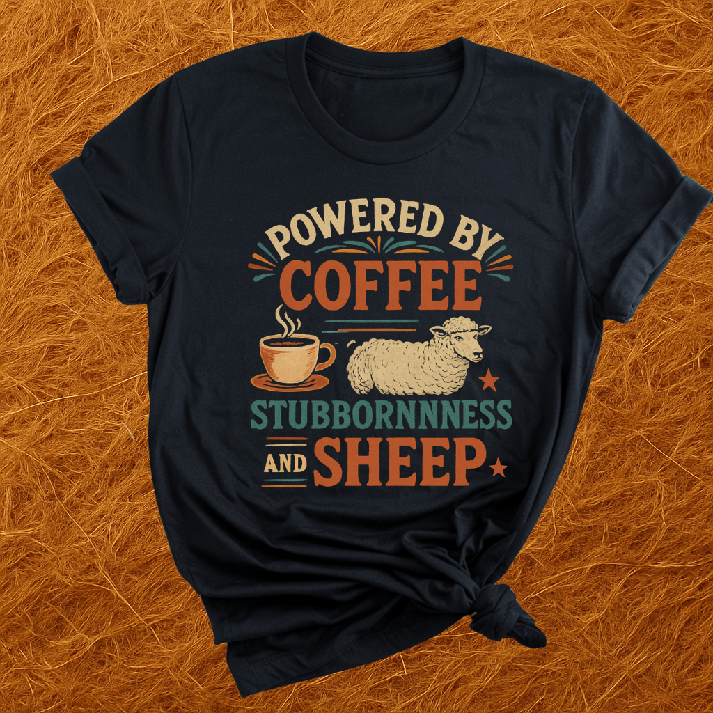 Coffee, Stubbornness & Sheep T-Shirt