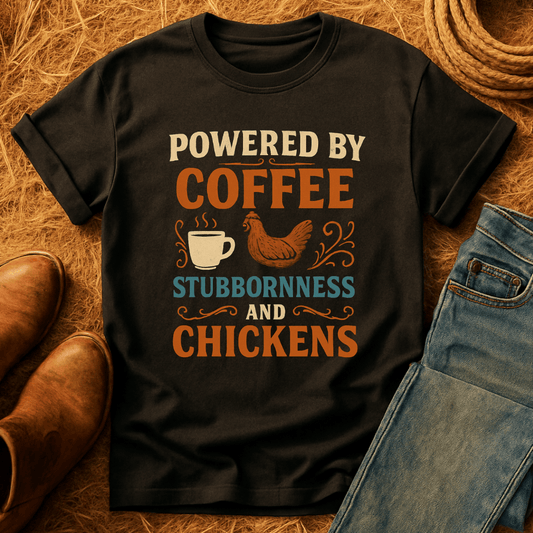 Coffee, Stubbornness & Chickens T-Shirt