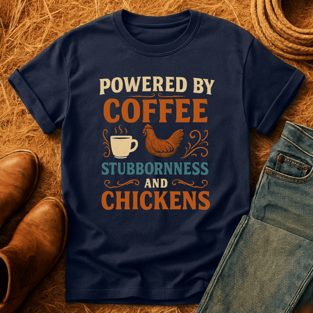 Coffee, Stubbornness & Chickens T-Shirt