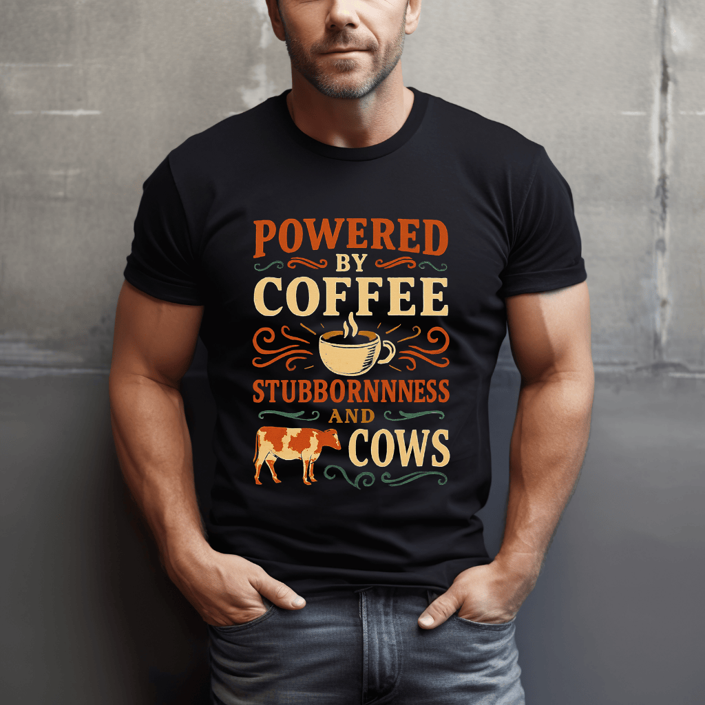 Coffee, Stubbornness & Cows T-Shirt