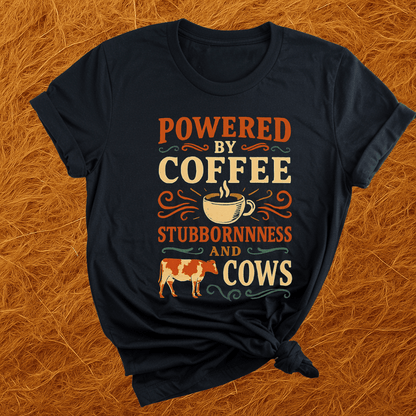 Coffee, Stubbornness & Cows T-Shirt