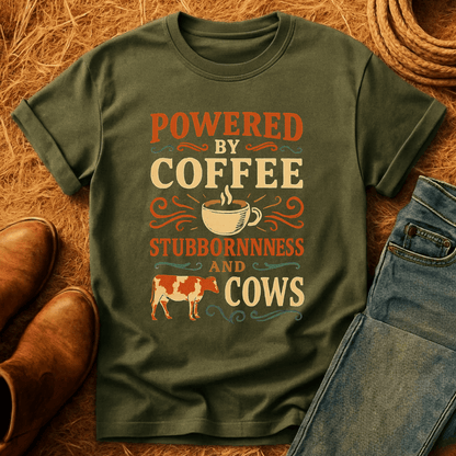 Coffee, Stubbornness & Cows T-Shirt
