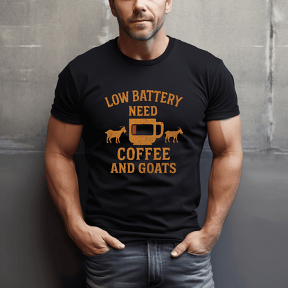 Coffee And Goats Battery T-Shirt