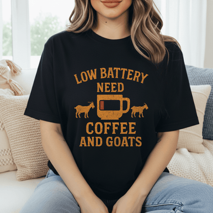 Coffee And Goats Battery T-Shirt