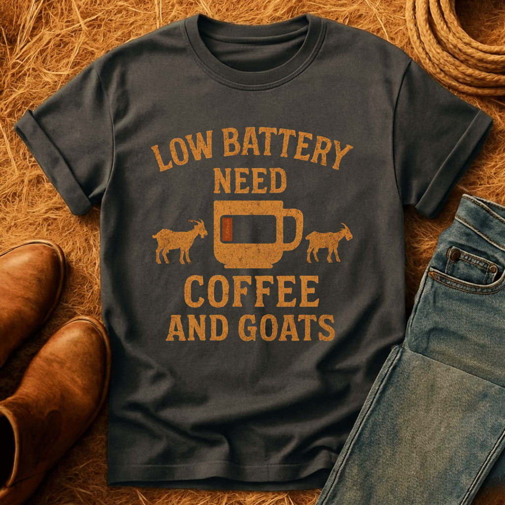Coffee And Goats Battery T-Shirt
