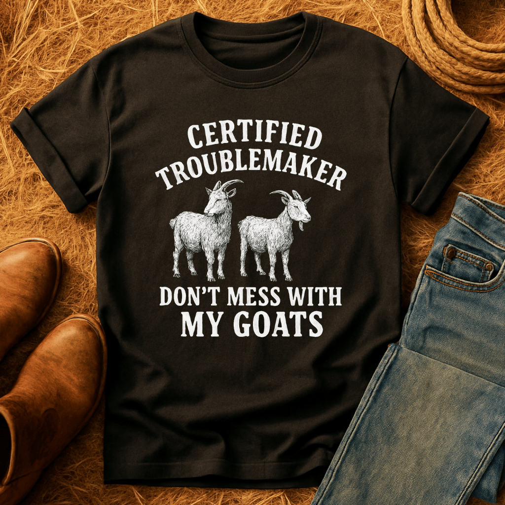 Certified Troublemaker Goats T-Shirt