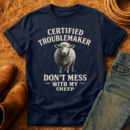Certified Troublemaker Sheep T-Shirt