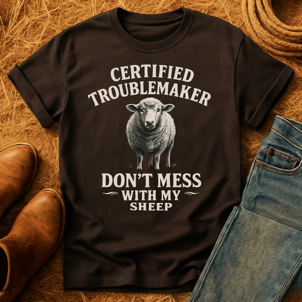Certified Troublemaker Sheep T-Shirt