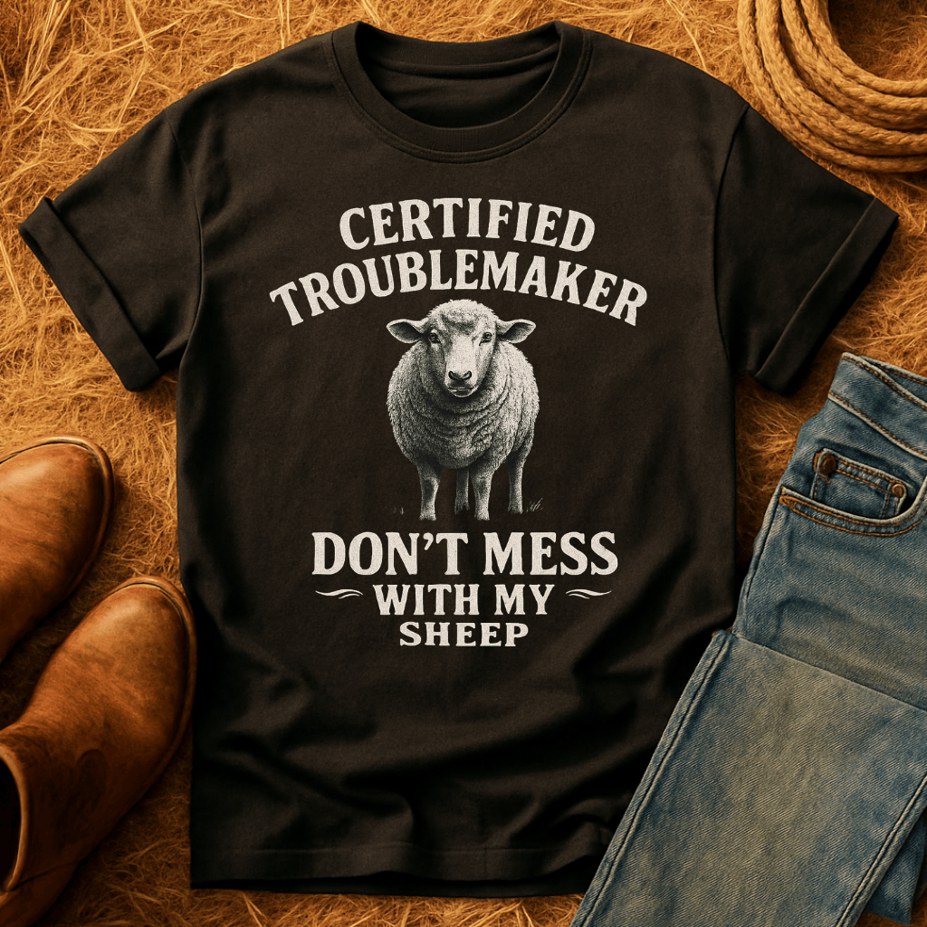Certified Troublemaker Sheep T-Shirt