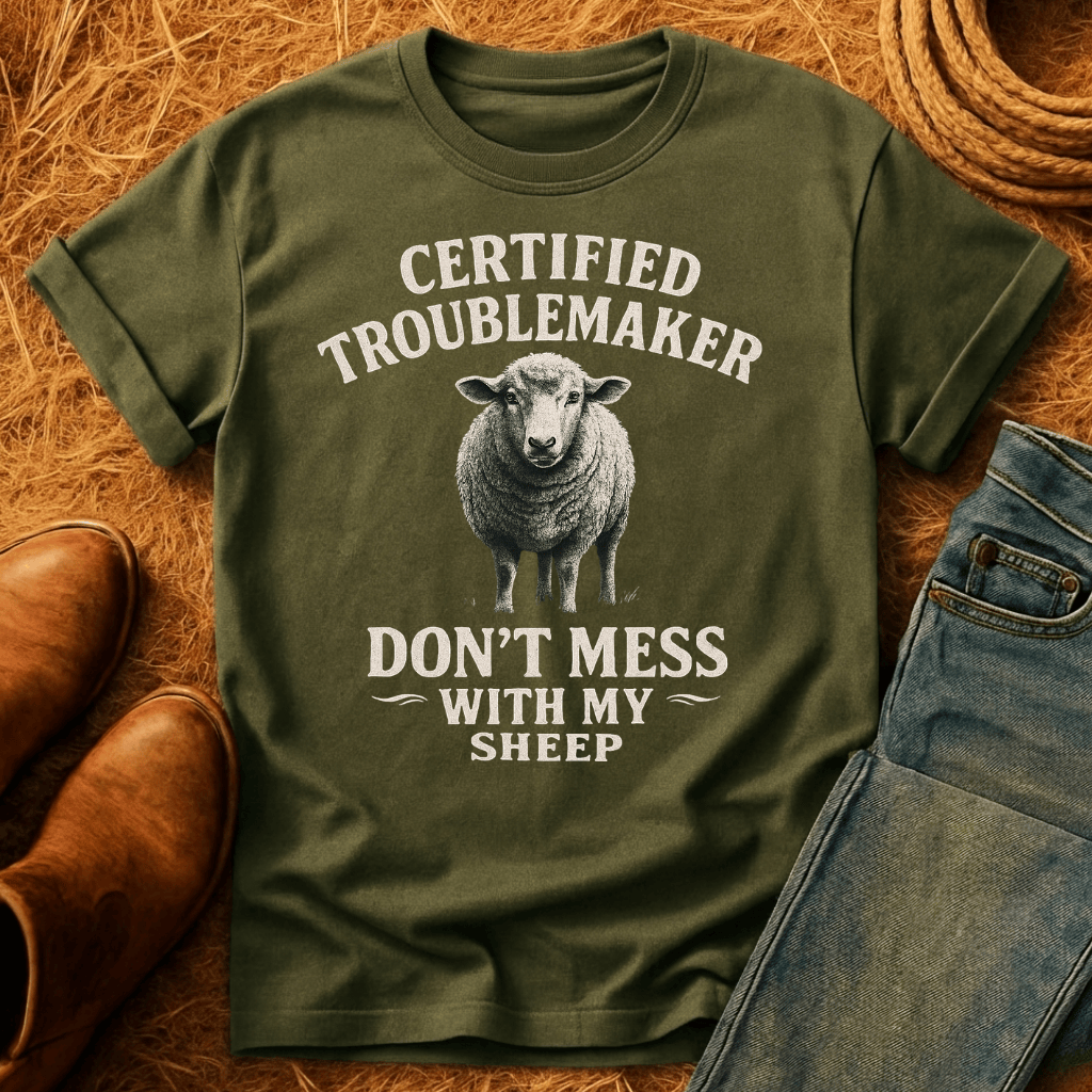 Certified Troublemaker Sheep T-Shirt