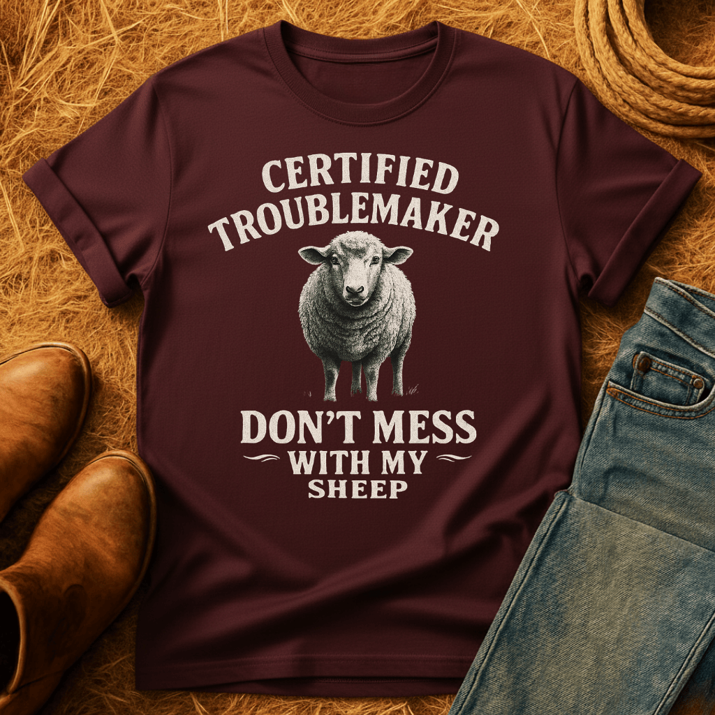Certified Troublemaker Sheep T-Shirt