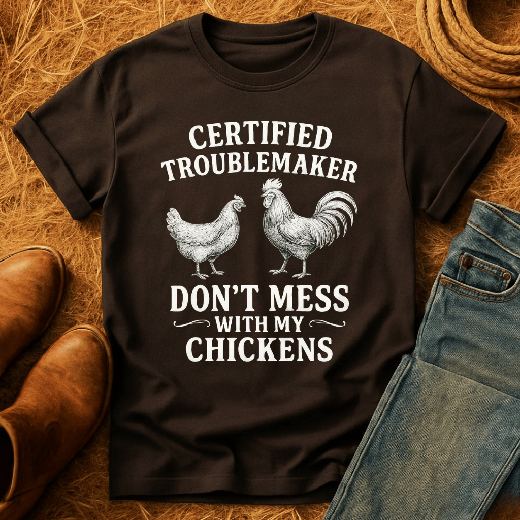 Certified Troublemaker Chickens T-Shirt