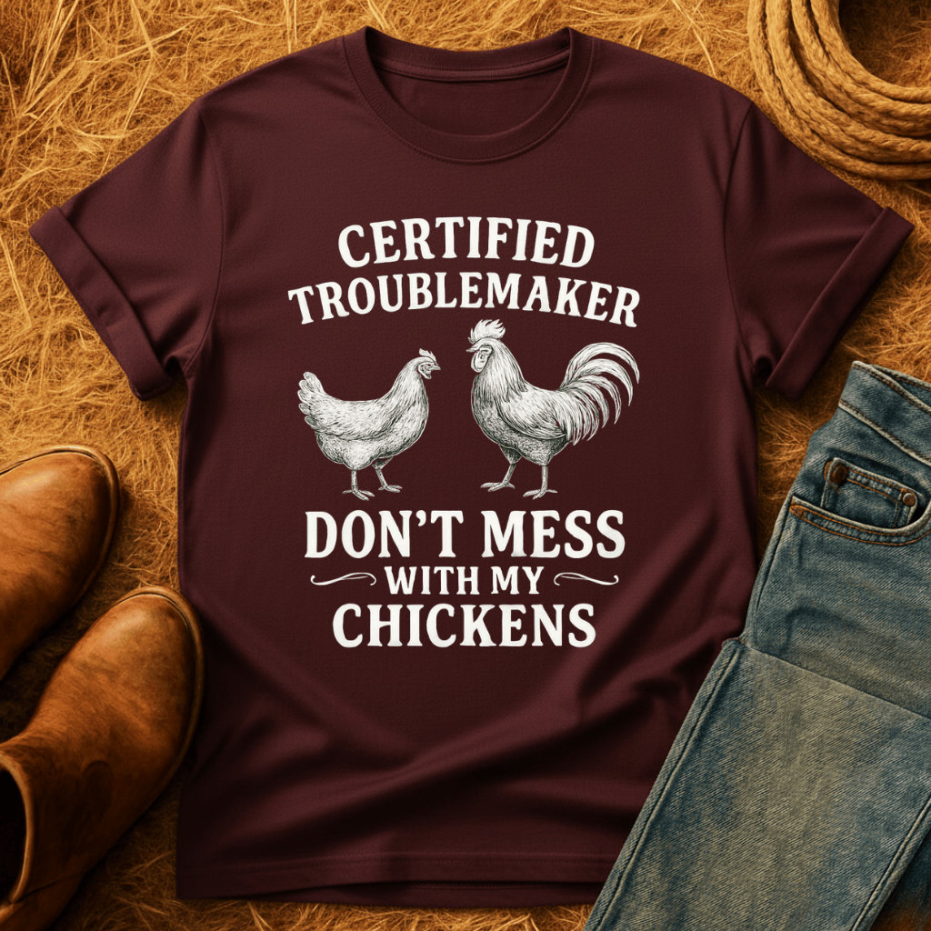 Certified Troublemaker Chickens T-Shirt
