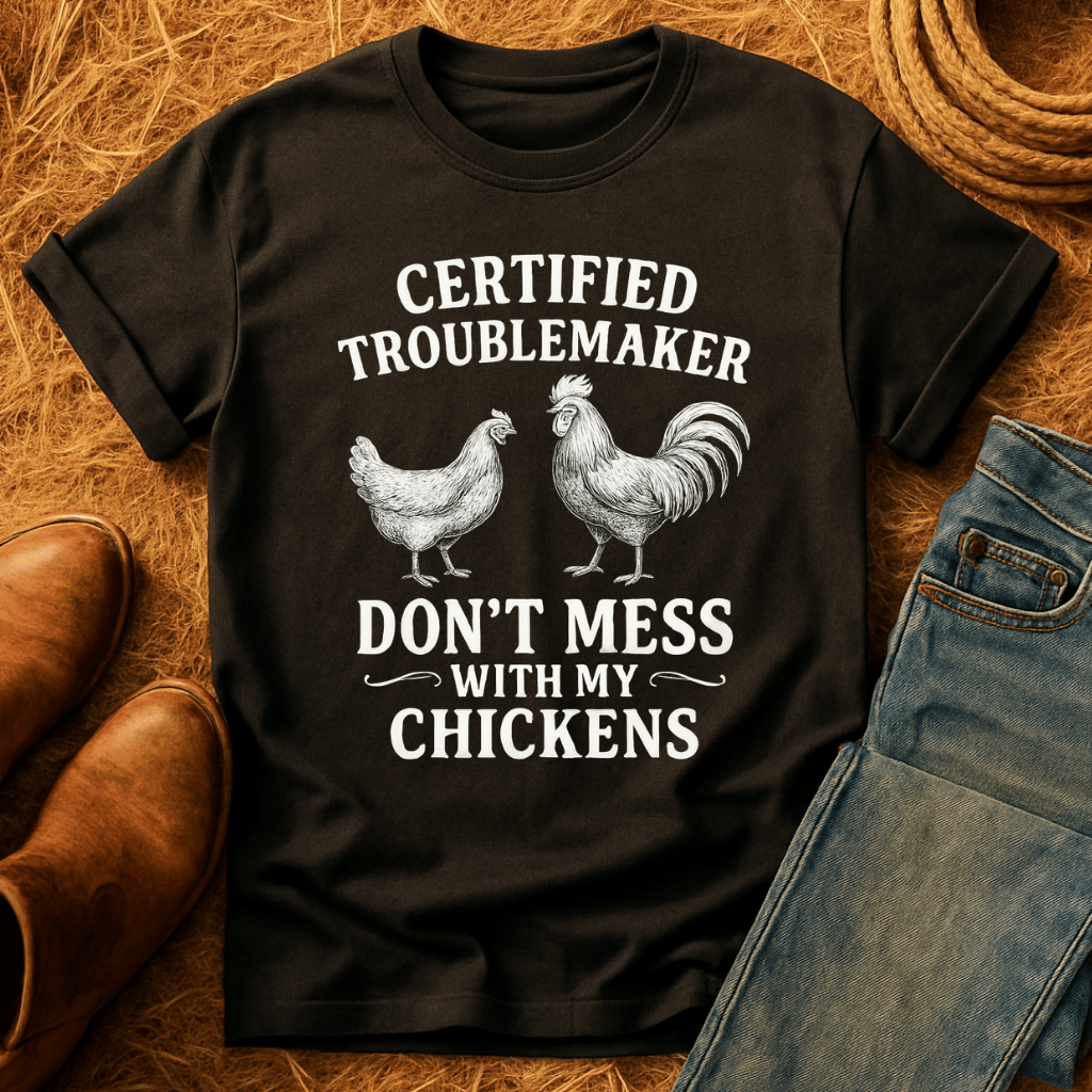 Certified Troublemaker Chickens T-Shirt