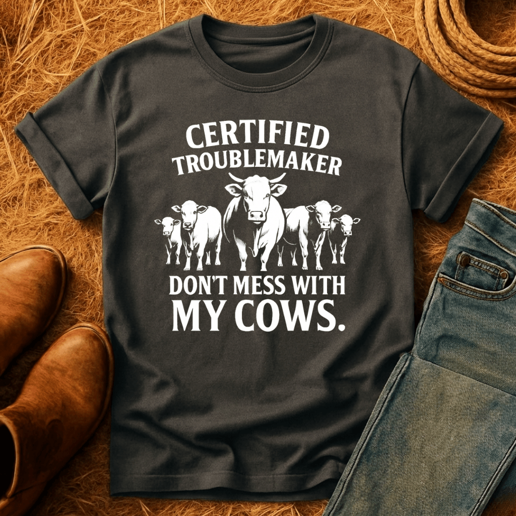 Certified Troublemaker Cows T-Shirt