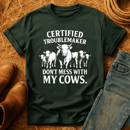Certified Troublemaker Cows T-Shirt