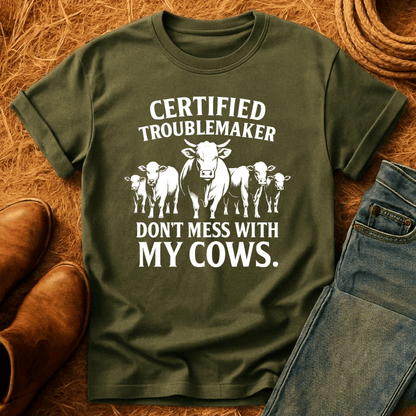 Certified Troublemaker Cows T-Shirt