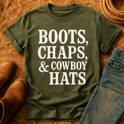 Boots, Chaps, Cowboy Hats T-Shirt