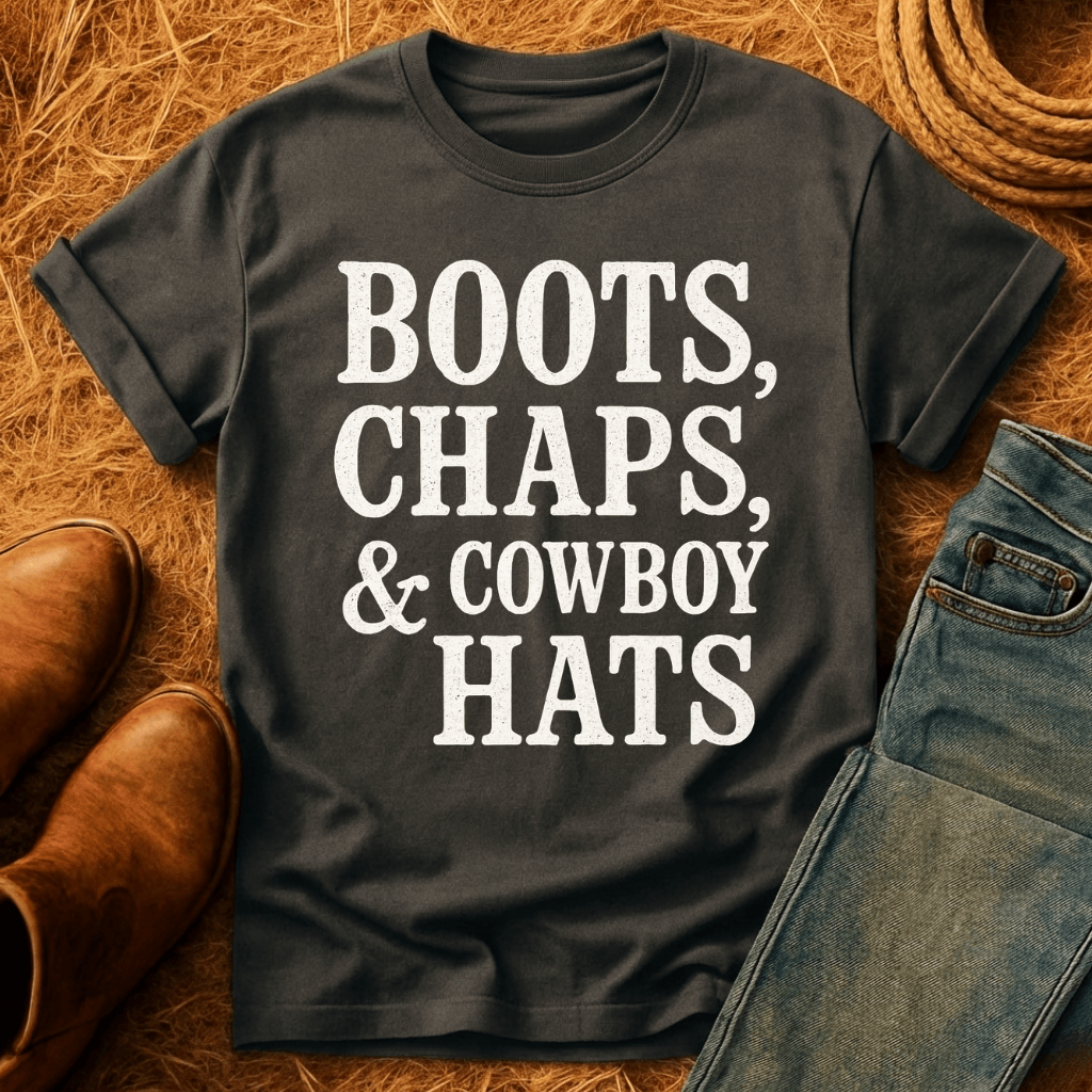 Boots, Chaps, Cowboy Hats T-Shirt