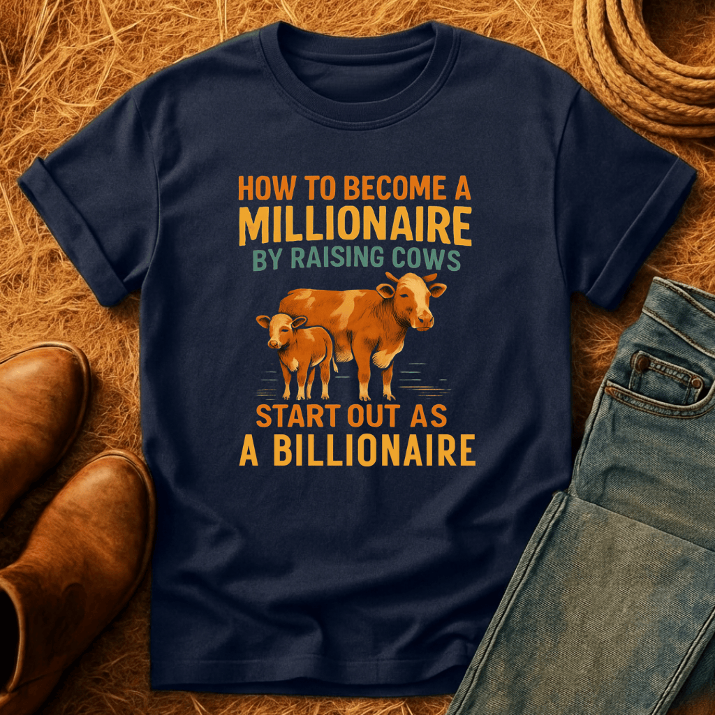 Millionaire Raising Cows T-Shirt