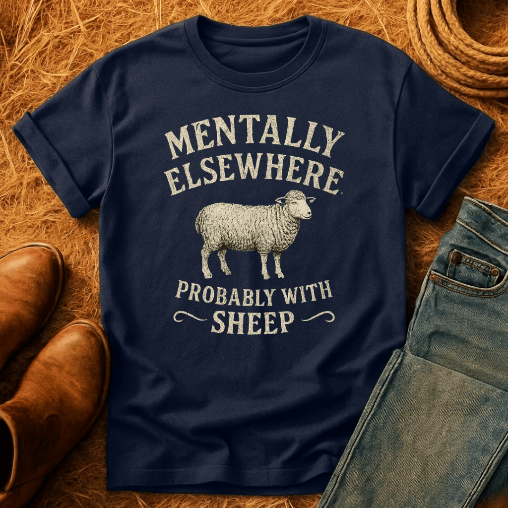 Mentally With Sheep T-Shirt
