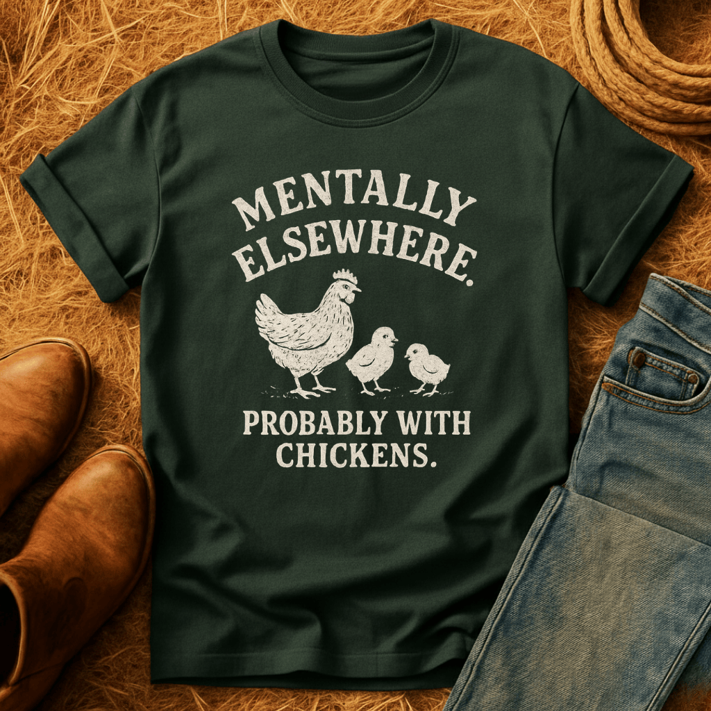 Mentally With Chickens T-Shirt