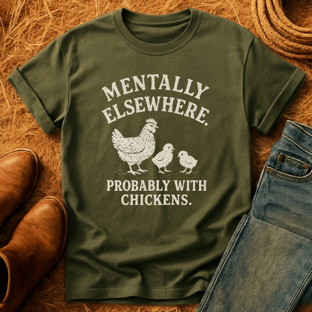 Mentally With Chickens T-Shirt