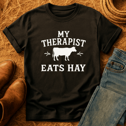 Therapist Eats Hay Cow T-Shirt