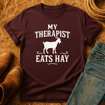 Goat Therapist Eats Hay T-Shirt