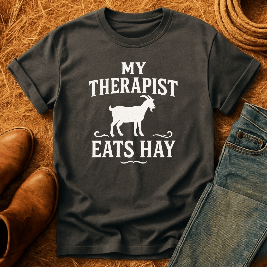 Goat Therapist Eats Hay T-Shirt