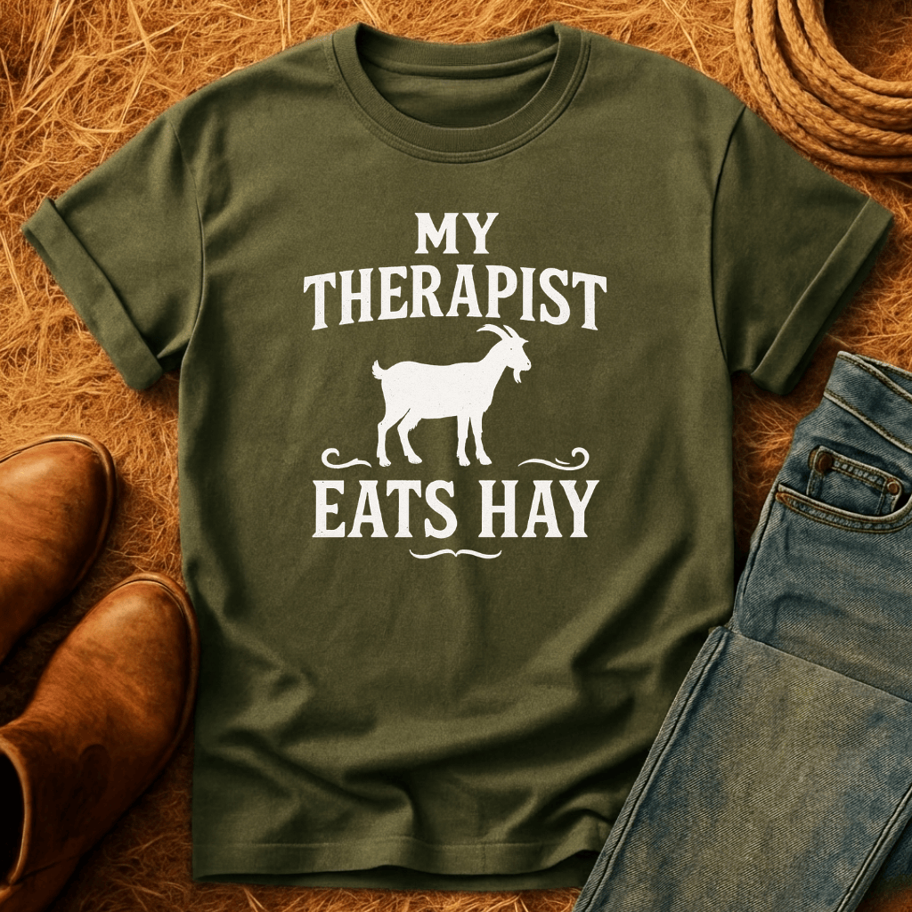 Goat Therapist Eats Hay T-Shirt