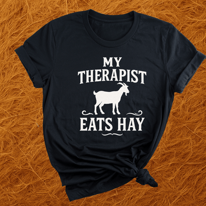 Goat Therapist Eats Hay T-Shirt