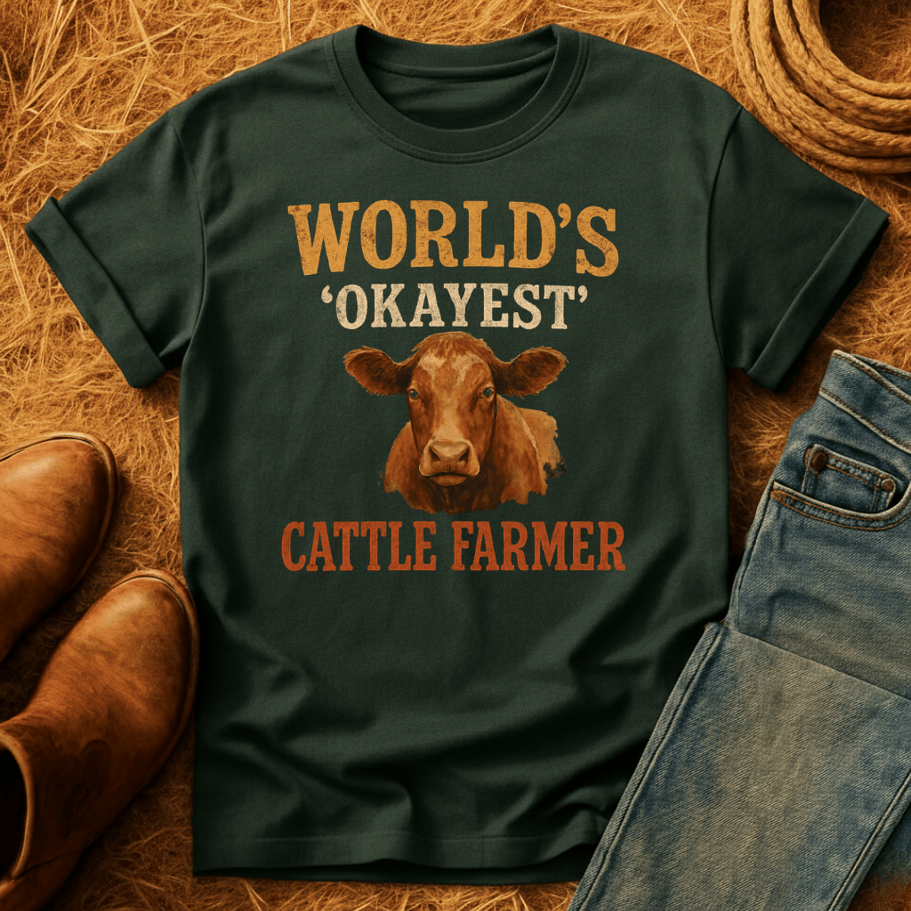 Okayest Cattle Farmer T-Shirt