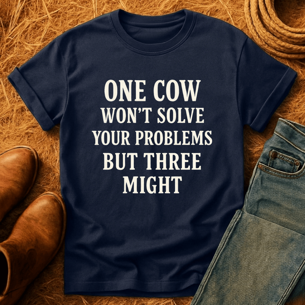Three Cows Solve Problems T-Shirt