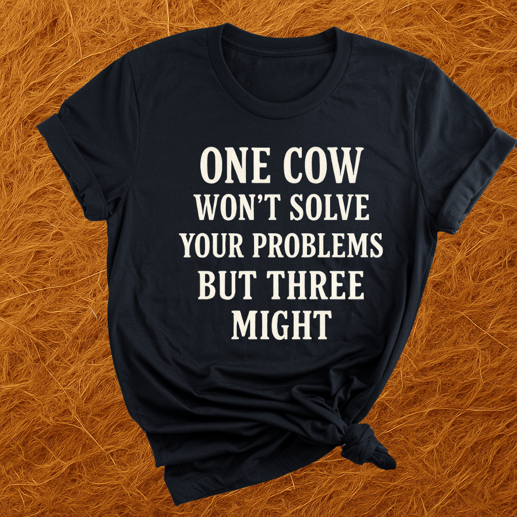 Three Cows Solve Problems T-Shirt