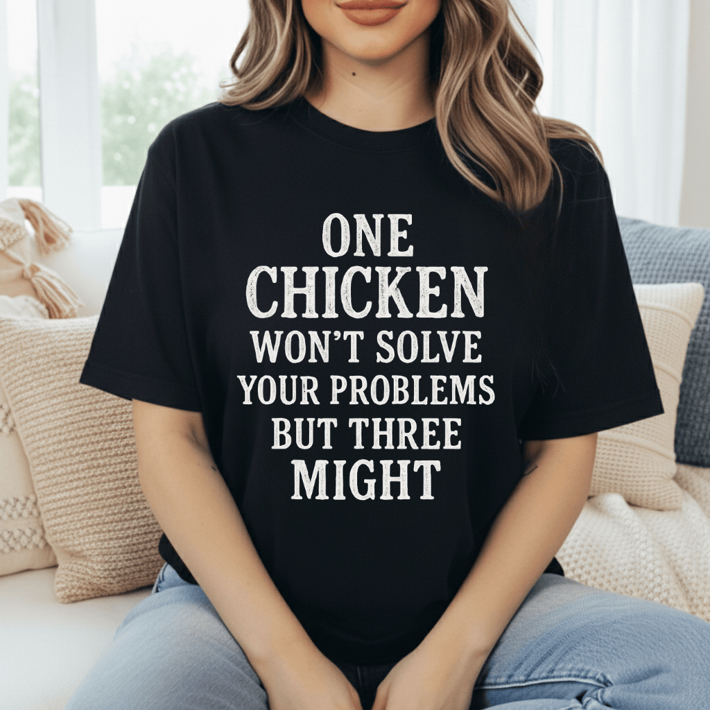 Three Chickens Solve Problems T-Shirt