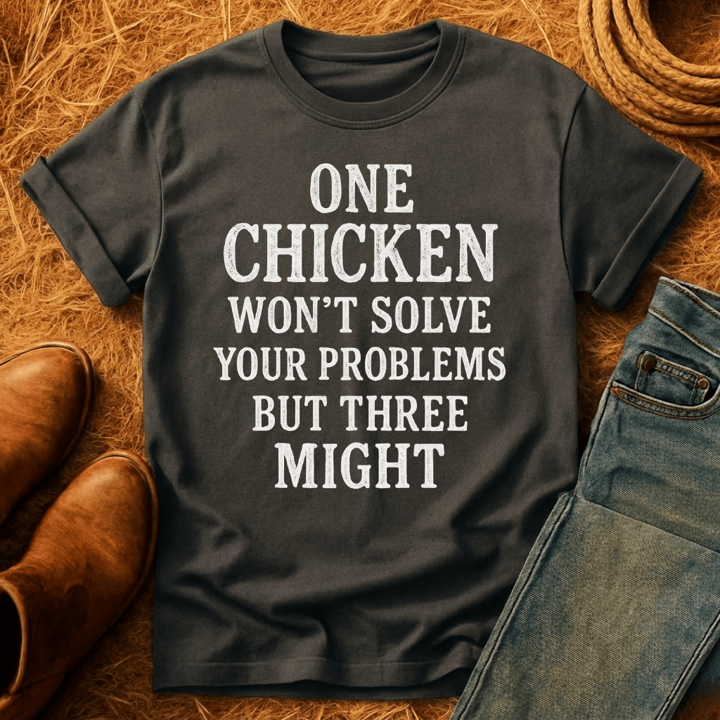 Three Chickens Solve Problems T-Shirt