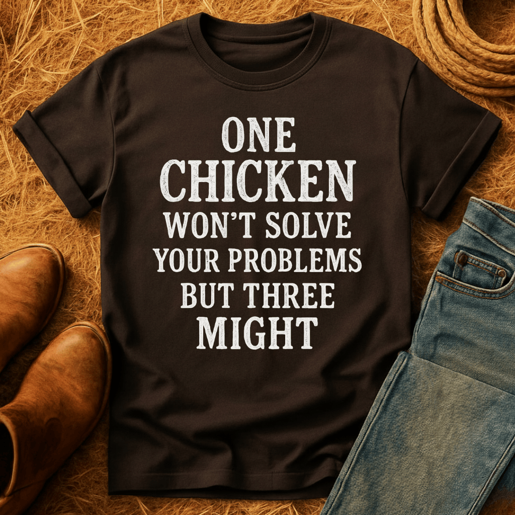 Three Chickens Solve Problems T-Shirt