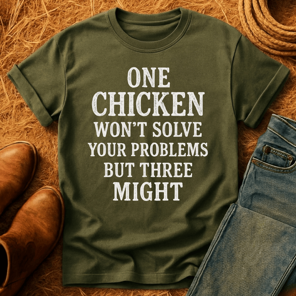 Three Chickens Solve Problems T-Shirt