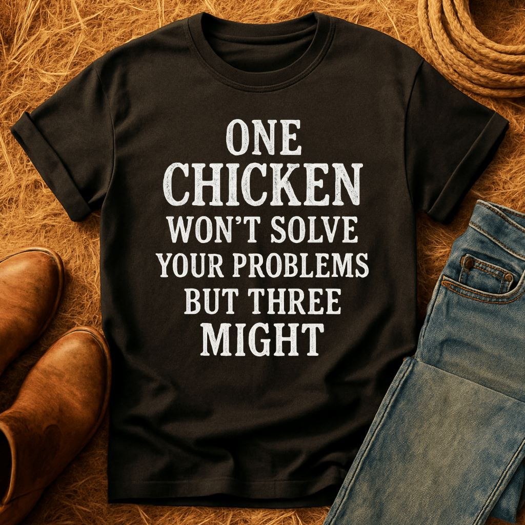 Three Chickens Solve Problems T-Shirt