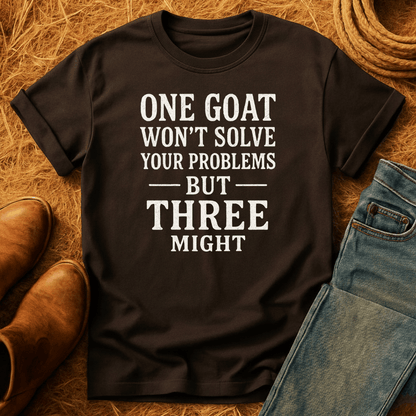 Three Goats Solve Problems T-Shirt