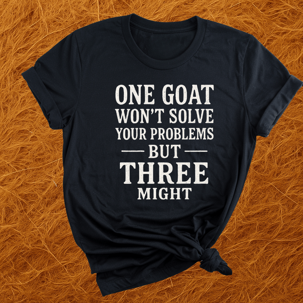 Three Goats Solve Problems T-Shirt