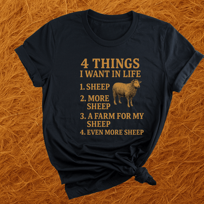 Four Things For Sheep T-Shirt