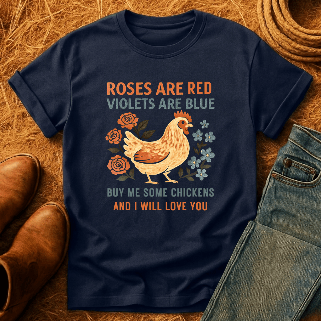 Roses Are Red Chickens T-Shirt